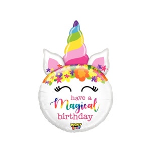 Unicorn Birthday Party Balloon - Unicorn Party Decorations, Unicorn Party Supplies, Unicorn Birthday Decorations, Unicorn Decorations