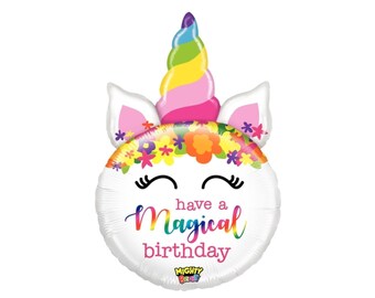 Unicorn Birthday Party Balloon - Unicorn Party Decorations, Unicorn Party Supplies, Unicorn Birthday Decorations, Unicorn Decorations