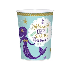 Plastic Favor Cup - Mermaid Party, Mermaid Birthday, Mermaid Favors, Mermaid Baby Shower, Mermaid Party Supplies, Mermaid Party Favor Cup