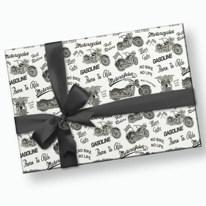 Motorfiets inpakpapier - motorfiets cadeau, motorfiets cadeau, inpakpapier voor mannen, vaderdagcadeau, verjaardag voor mannen, cadeau wrap
