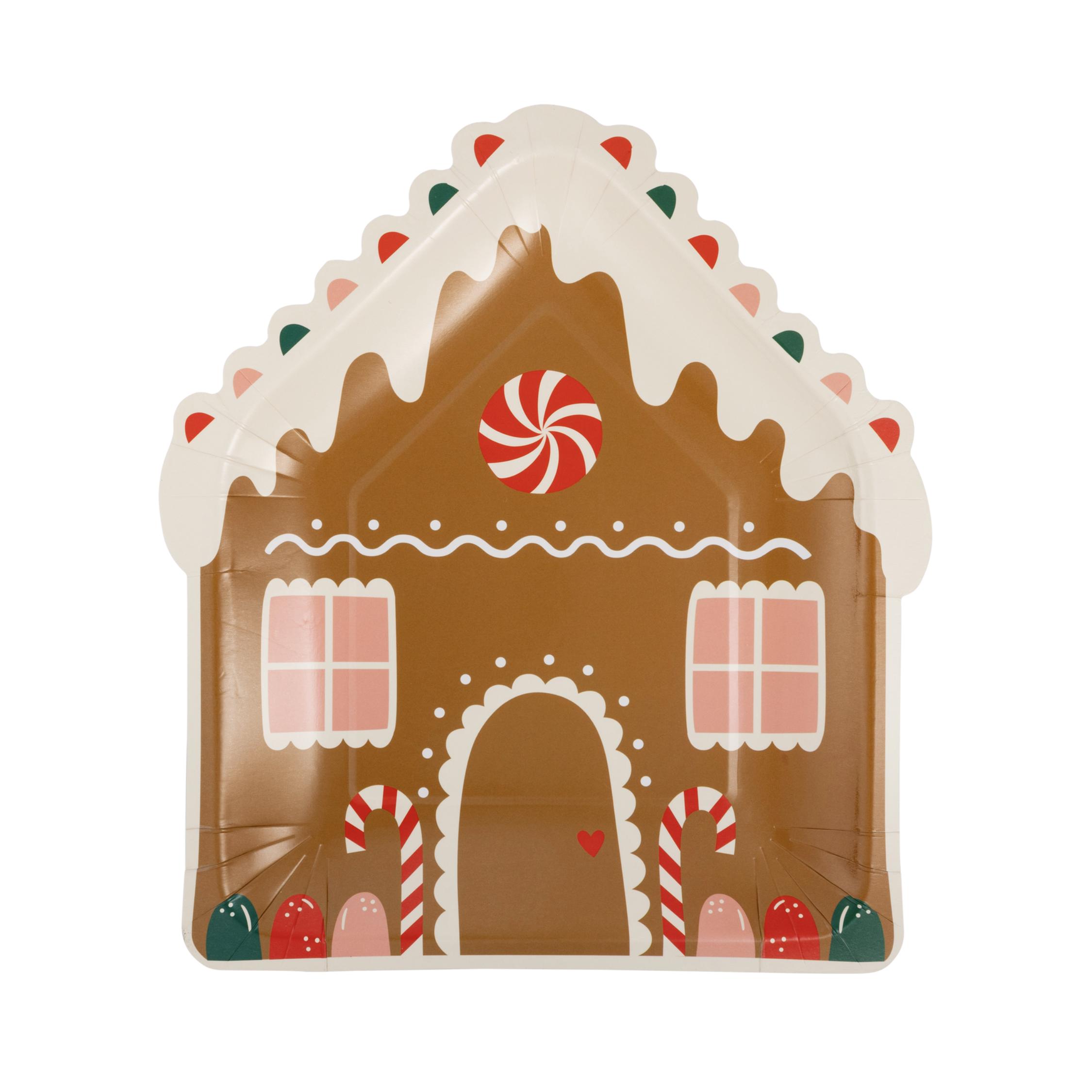 Gingerbread House Plates - Holiday Dinner Plates, Gingerbread Party ...
