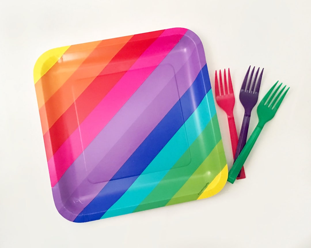9 Rainbow Plates Rainbow Party Plates Rainbow Etsy