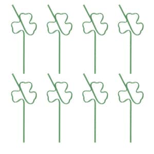 Shamrock Party Plastic Straws (8ct) - St. Patrick's Day Party Supplies, Lucky Birthday, Clover Party, Irish Birthday Straws