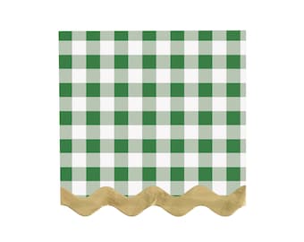 Servetten Saliegroen met Gouden Randje (16st Servetten Saliegroen met Gouden Randje (16st