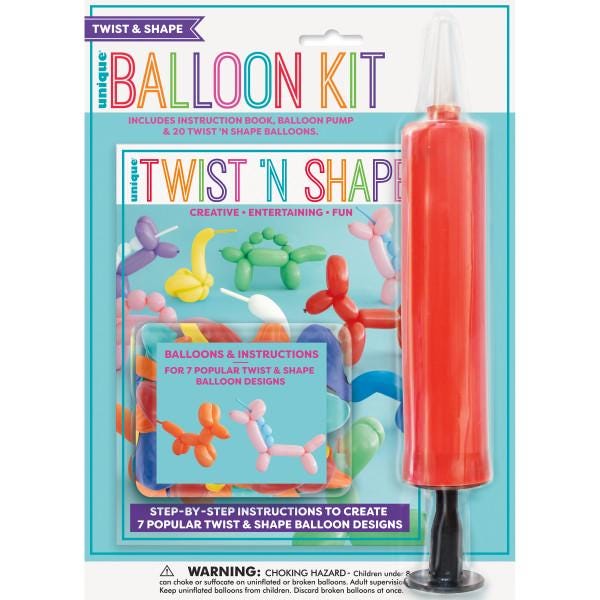 Balloon Animal Kit with Pump & Instructions, Twist Balloons, Pet or Party Animal Birthday Craft, Balloon Dog Birthday, Birthday Activity