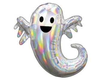 Spookballon - Holografisch spook, Halloweenversieringen, Halloween-spookfeest, Feestartikelen spook, Halloweendecor, Halloweenballon