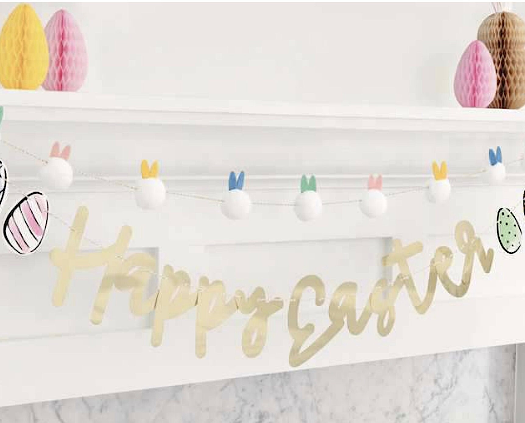 Decorazioni pasquali Copertura per porta Coniglietto Ghirlanda di uova di Pasqua Design Banner appeso per le feste primaverili di Pasqua Decorazioni per interni ed esterni  15