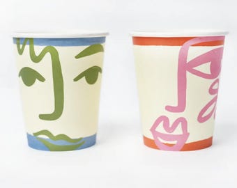 Tasses artistiques pour fête d'anniversaire, Accessoires de fête artistiques, Tasses pour cadeaux de fête peintre, Décorations d'anniversaire artistiques, Tasses à friandises dessin