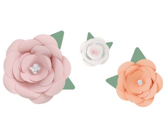 DIY Blumendekorationsset - Garten-Geburtstagsdekoration, Frühlings-Tee-Party-Versorgungen, Brautparty-Dekorationen, Blumenparty, Papierblumen