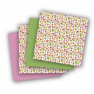 Pack de vinyle fruité – 4 feuilles de vinyle artisanal 12 x 12 | Rose, vert citron, fruits colorés | Cadeaux DIY, Été, Anniversaires de filles Cadeaux DIY