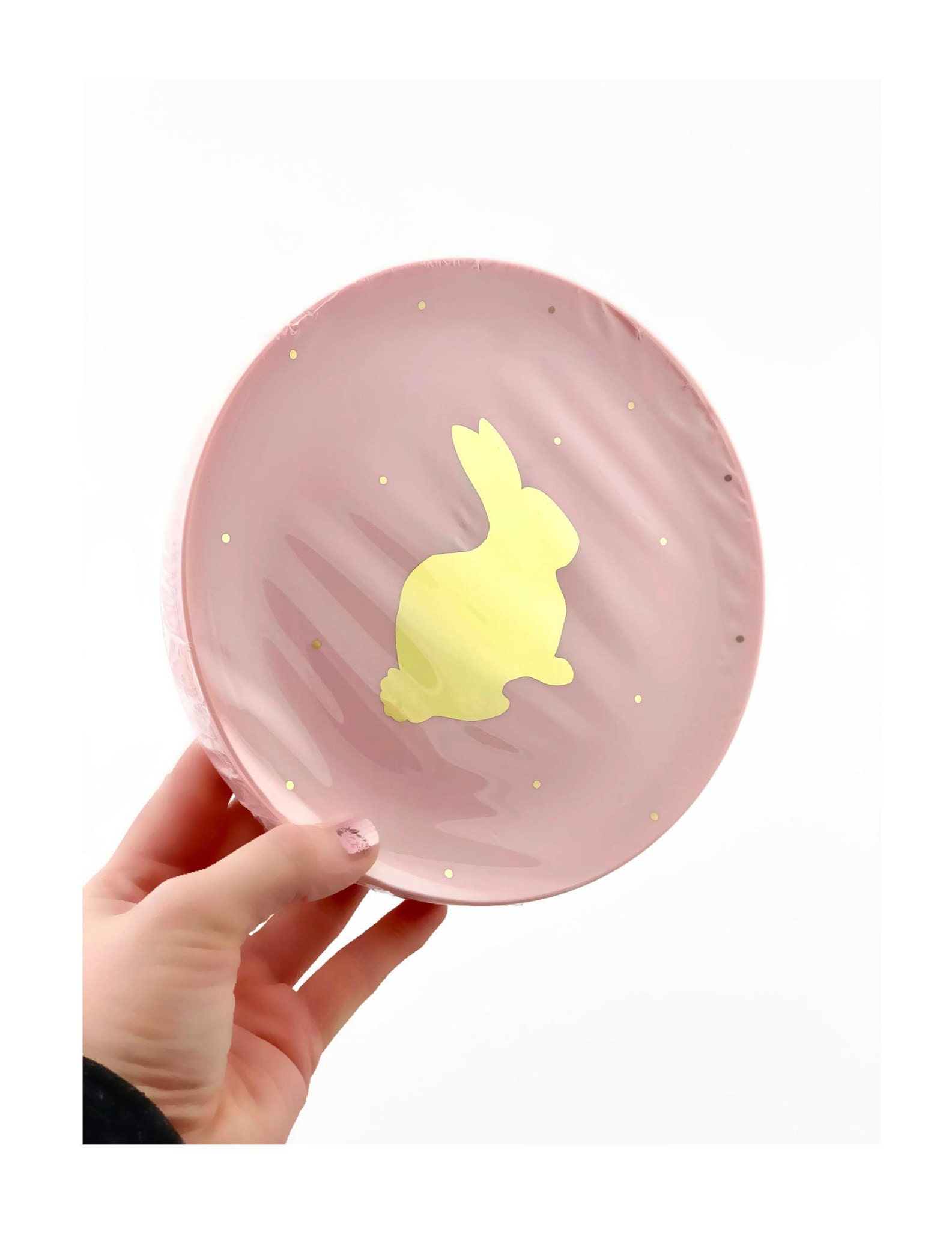 20 Plastic Bunny Plates Bunny Party Bunny Birthday Pink Etsy
