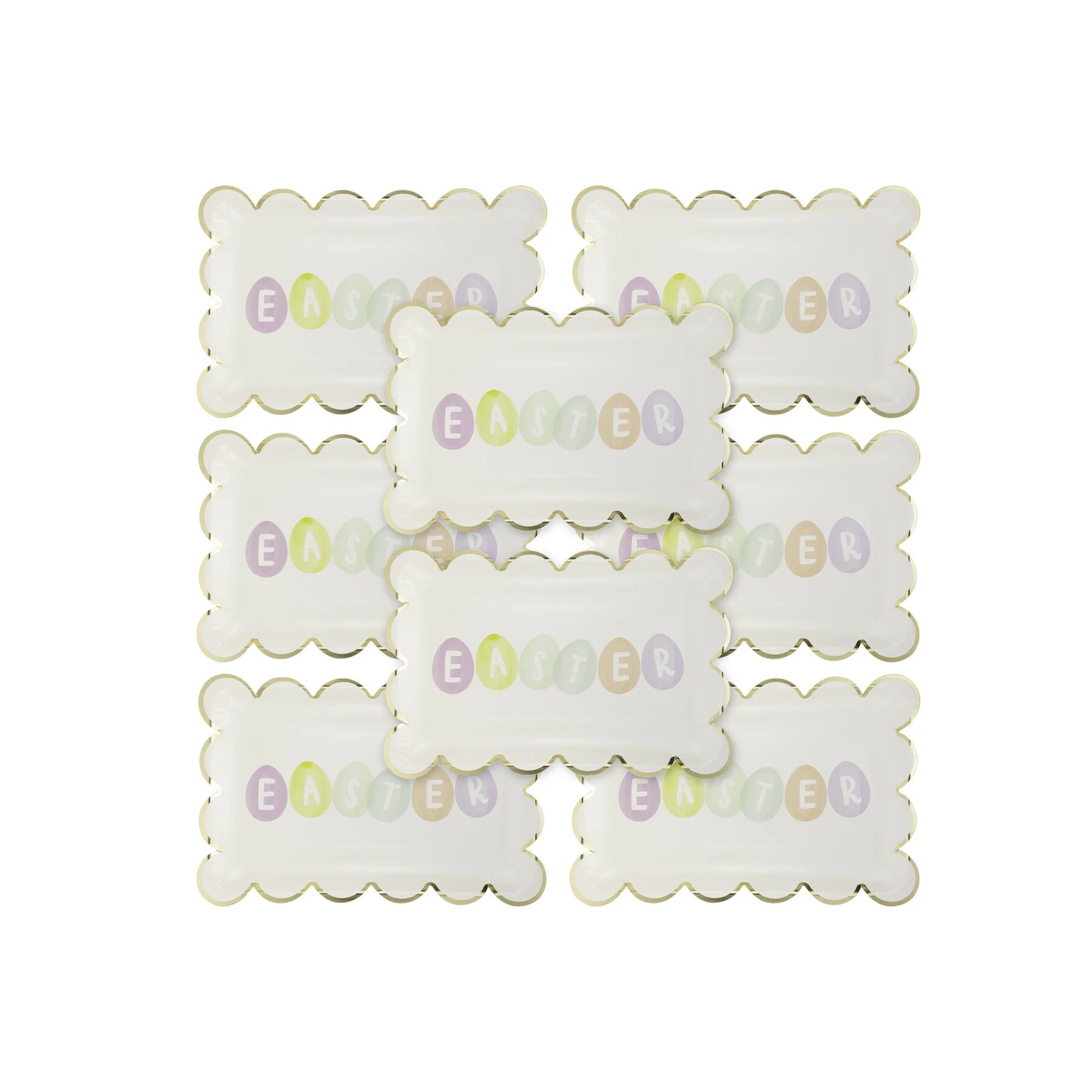 Set Stoviglie Di Carta Per Pasqua POPOYU - 37 Pezzi Con Tema Coniglietto, Tovaglia E Tovaglioli - Foto 4