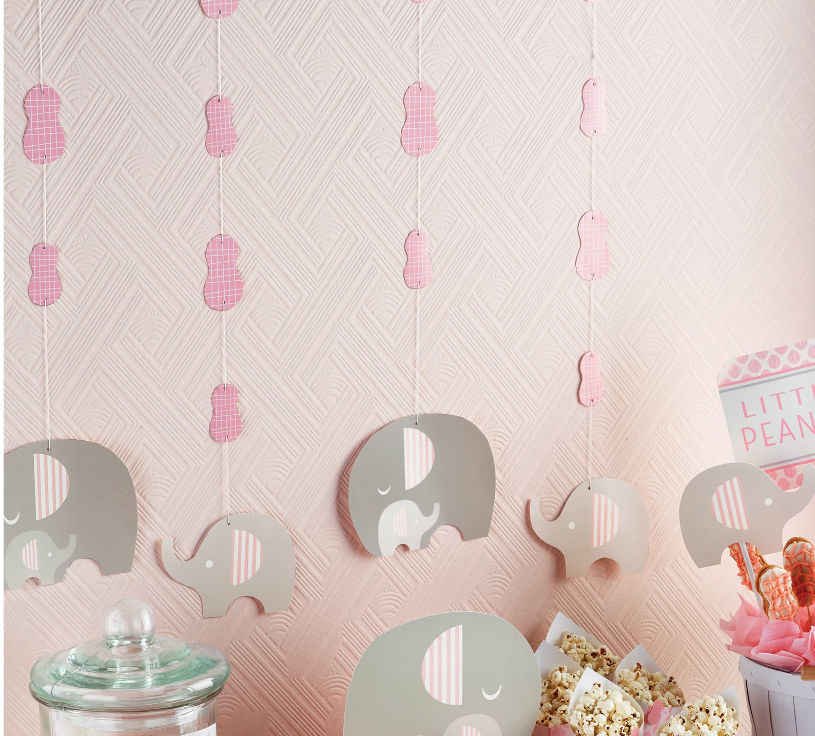 Elephant Decorations Pink Elephant Baby Shower Baby Shower Etsy