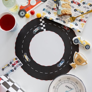 Race Track Activity Party Placemats - Racecar Birthday Party Decorations, Racing Party Supplies, Road Table Placemat, Race Car Baby Shower