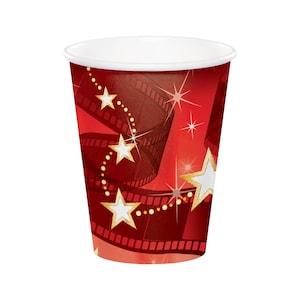 ハリウッドパーティーカップ - 映画パーティー用品、ハリウッド誕生日、映画誕生日、ハリウッドパーティー用品、誕生日カップ、映画パーティー