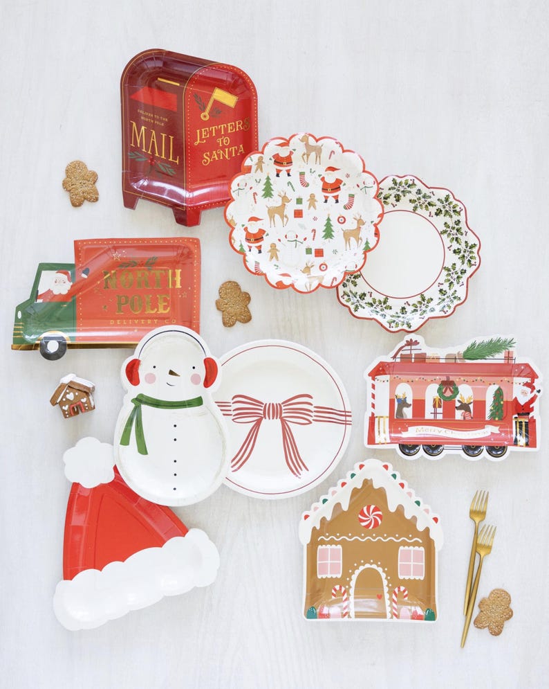 Gingerbread House Plates - Holiday Dinner Plates, Gingerbread Party ...
