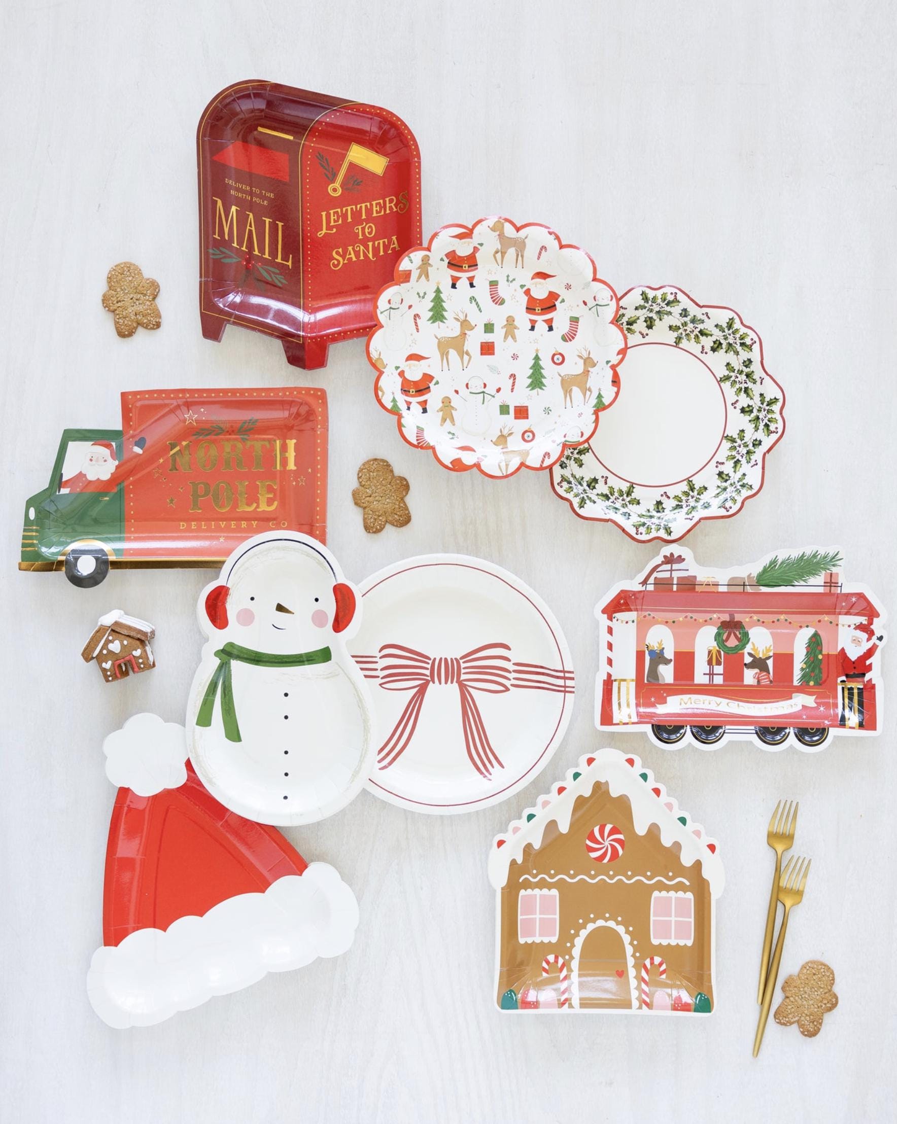 Gingerbread House Plates - Holiday Dinner Plates, Gingerbread Party ...