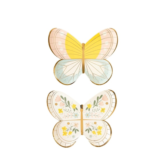 Butterfly Plates, Paper Plates, Party Plates, Butterfly Party, Butterfly 1st Birthday, Butterfly Birthday, Girls Birthday Party