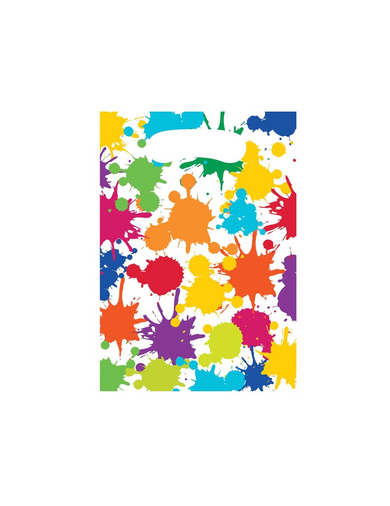 Splatter Paint Loot Bags Art Party Favor Bags Painting Party Etsy