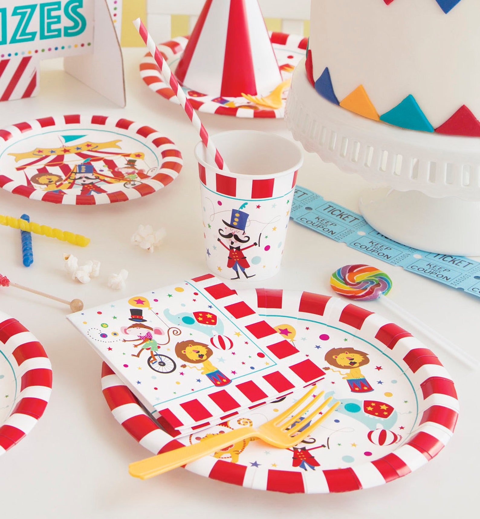 Circus Party Cups Circus Birthday Circus Cups Carnival Etsy