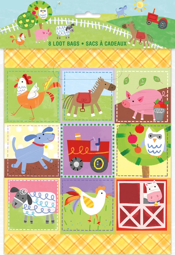 Farm Party Favor Bags Farm Favor Bags Barn Party Favors Etsy