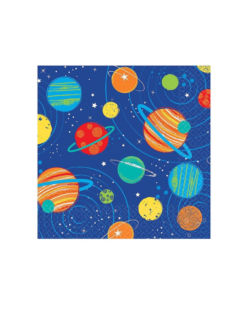 Planet Party Napkins Space Party Napkins Space Napkins Planet Party Decorations Blast Off Birthday Space Party Tableware
