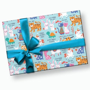 Carta da regalo per San Valentino - Carta da regalo per bambini, regalo per San Valentino, regalo per bambini, carta da regalo con animali, regali di classe per San Valentino