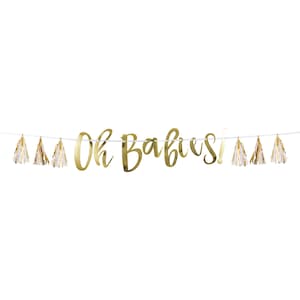 Oh Babies Banner - Twin Baby Shower, Baby Shower Banner, Twin Gender Reveal, Oh Babies Sign, Twin Baby Shower Decorations, Shower Supplies