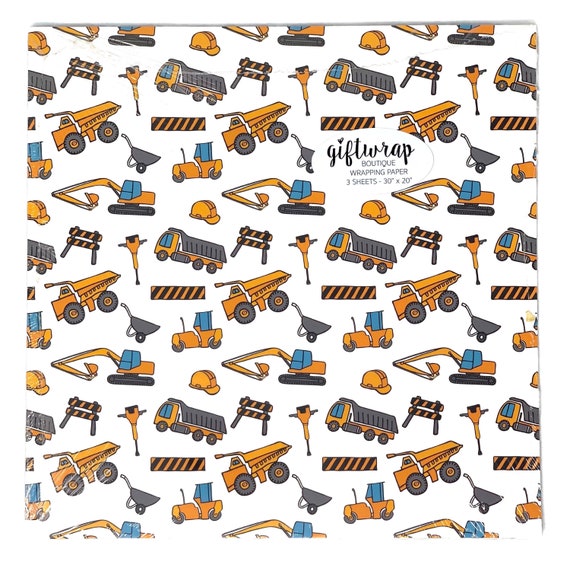 Construction Wrapping Paper Kids Christmas Wrapping Paper, Construction  Birthday, Construction Party, Party Supplies, Party Decorations 