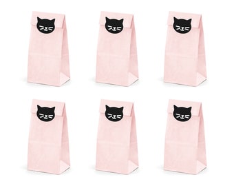 24 Cat House Gift Bags - Themed Party Favor Bags For Candy & Small Toys