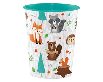 Woodland Party Favor Cup - Woodland Cup, Party Cup, Birthday Cup, Woodland Favors, Woodland First Birthday, Woodland Animals Birthday