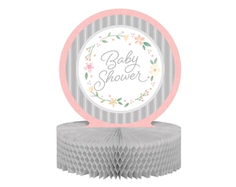 Baby Shower Centerpiece - Floral Baby Shower Decoration, Pink Floral Shower, Greenery Baby Shower, Boho Floral Baby Shower, Baby Girl Shower