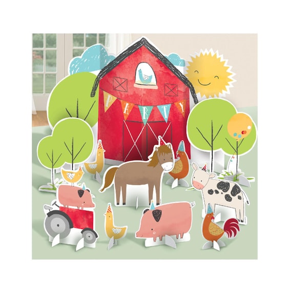 Farm Party Centerpiece Farm Party Decorations, Farm Birthday