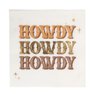 Tovaglioli per feste "Howdy Beverage", 18 pezzi, decorazioni per compleanno stile Far West, decorazioni per baby shower stile Western, decorazioni per compleanno stile Cowboy, festa in stile Far West