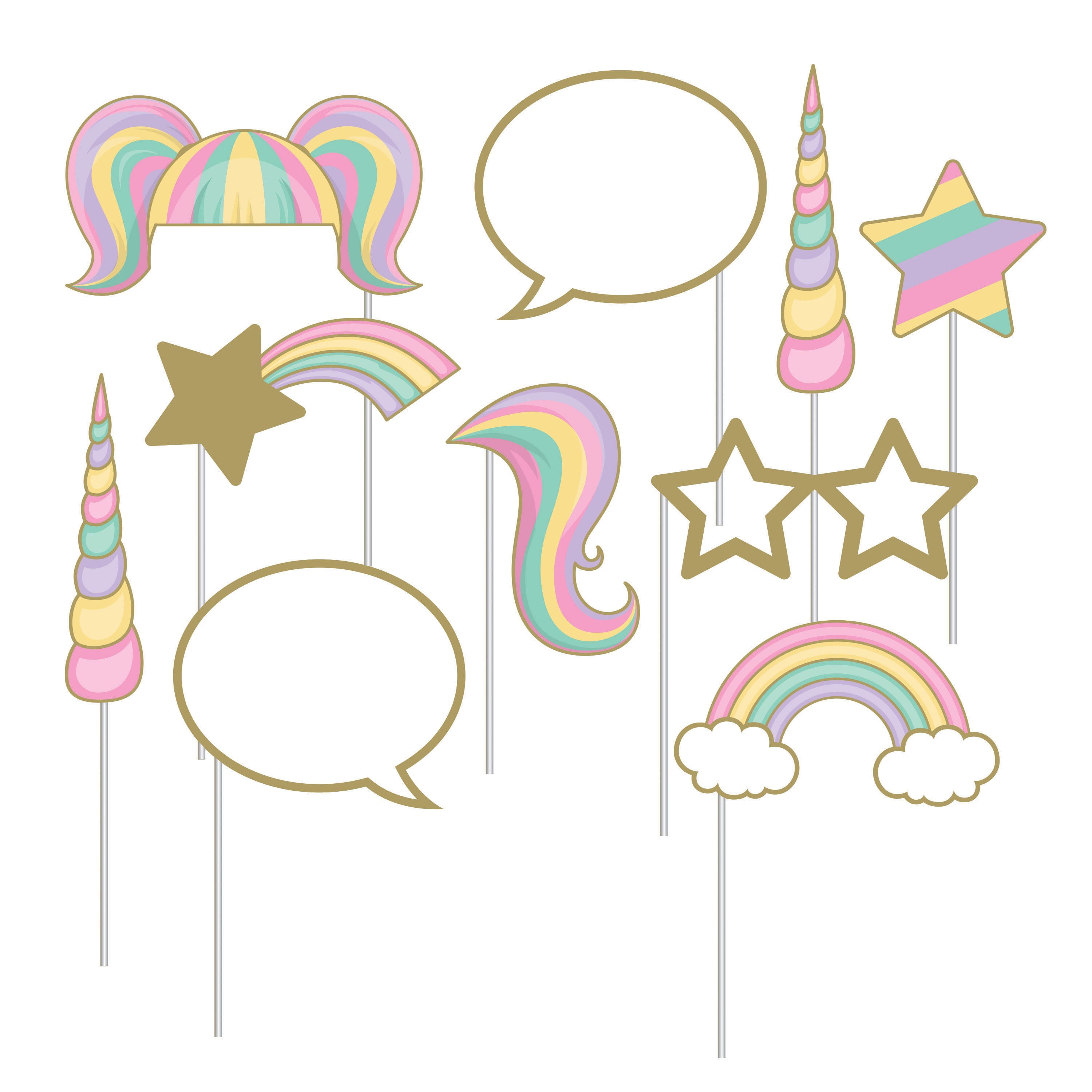 unicorn photo props unicorn party favors unicorn birthday