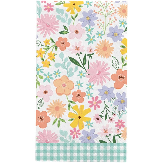 Kisston 100 Stück Blumen-Servietten 3-lagig – Dekorative Einweg-Papierservietten Für Hochzeit, Geburtstag & Partys