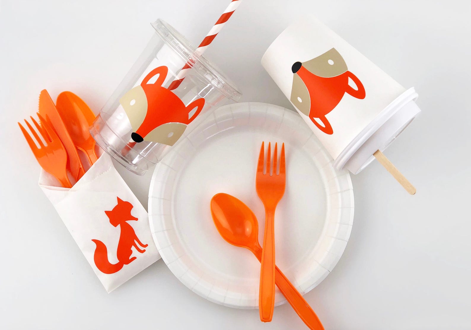 Fox Cups Fox Party Cups Fox Birthday Supplies Fox Party Etsy