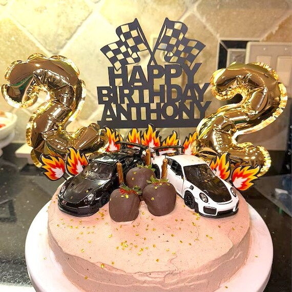 Decorazione Torta 15° Compleanno Hello 15 Cake Topper Blu Con Cuore Stella Palloncino - Happy 15 Anni Ragazzo Ragazza