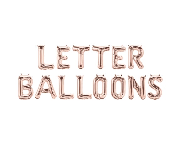 Ballon lettre 16 Ballons lettre or rose ballons -  France