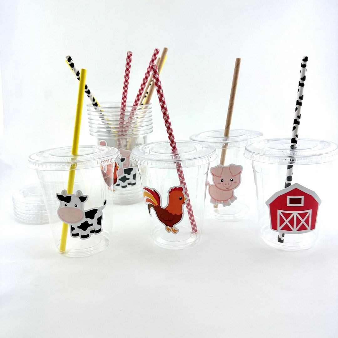 Farm Party Cups - Farm Party Decorations, Farm Party Supplies, Farm ...
