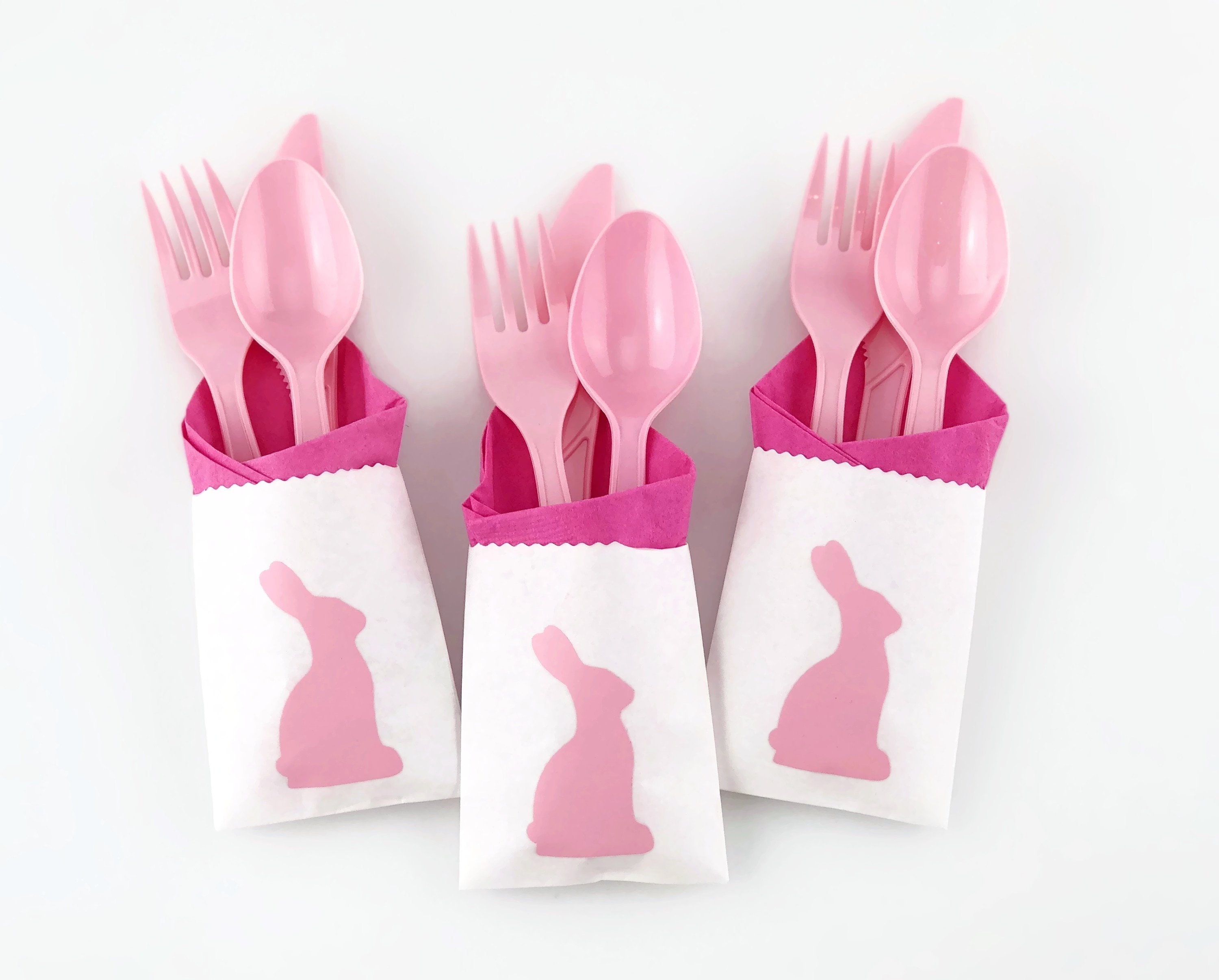 Bunny Cutlery Set Bunny Party Supplies Some Bunny is One Etsy