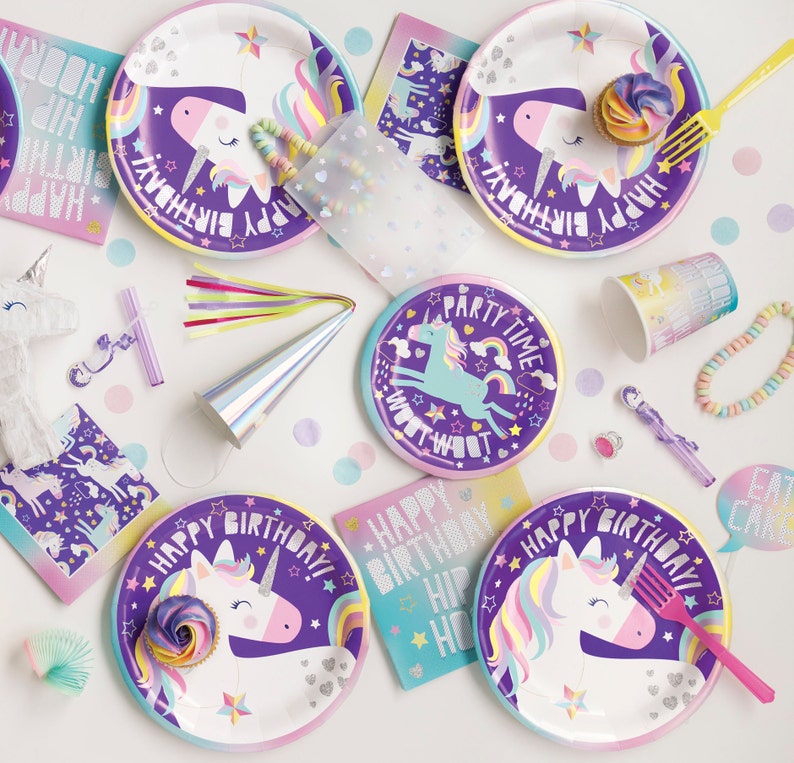 Unicorn Birthday Cups Unicorn Party Cups, Unicorn Cups, Unicorn Party Supplies, Unicorn Party Ideas, Pastel Unicorn Birthday Decorations image 3