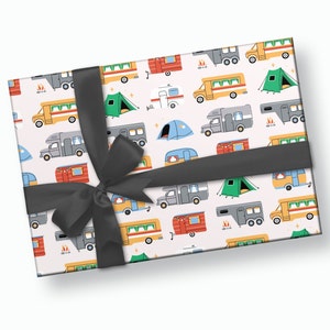 RV Wrapping Paper - Camping Wrapping Paper, Camping Gift Wrap, Camping Birthday, Fathers Day Wrapping Paper, Birthday Wrapping Paper