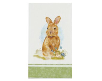 Bunny Guest Towel Napkins - Bunny Party, Bunny First Birthday, Somebunny is One, Bunny Baby Shower, Bunny Party Supplies