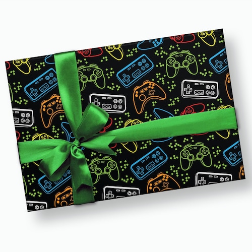 Gamer Gift Wrap Wrapping Paper for Boys Video Game Gifts Etsy UK