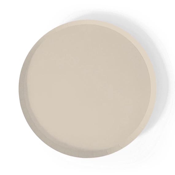 Beige Paper Plates 12ct - Rustic Party Plates, Bridal Shower, Birthday Plates, Party Decorations, Paper Tableware, Wedding Party Plates