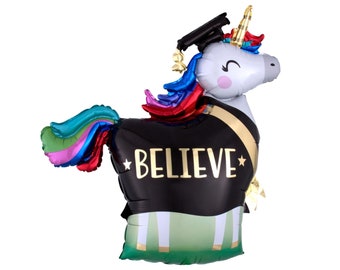 Set Palloncini Unicorno 3D Per Festa Compleanno Ragazze - 11 Pezzi Con Striscione E Palloncini Arcobaleno - 5