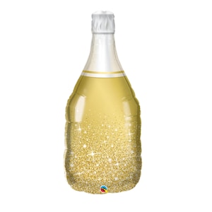 Gold Champagne Bottle Balloon 39&quot; - Wedding Party Balloon, Bridal Shower Decorations, Bachelorette Party Balloon, New Years Decorations