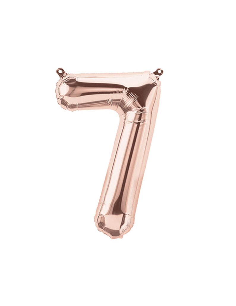 Rose Gold Balloons 7th Birthday Birthday Party Balloons Photo Props 70th Anniversary Seven Balloon Party Decor Rose Gold Number 7 Balloon