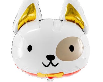 Puppy Face Balloon - Puppy Party Supplies, Dog Birthday Decorations, Lets Pawty, Puppy Baby Shower, Pet Birthday Supplies, Paw-some Party